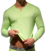 C-IN2 Jade Lime Long Sleeve Henley T-Shirt